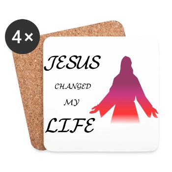 Jésus. Jesus Christus ANGEL ANGEL MESSIE MESSIE - Dessous de verre (lot de 4) - blanc - Devant