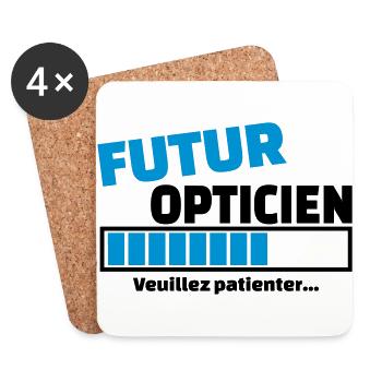 futur opticien - Dessous de verre (lot de 4) - blanc - Devant