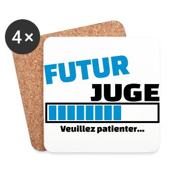 futur juge - Dessous de verre (lot de 4) - blanc - Devant