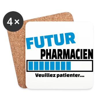futur pharmacien - Dessous de verre (lot de 4) - blanc - Devant