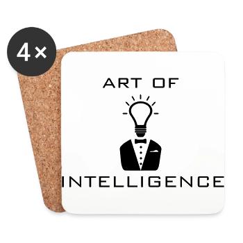 ART of Intelligent - Coasters (set of 4) - white - Front