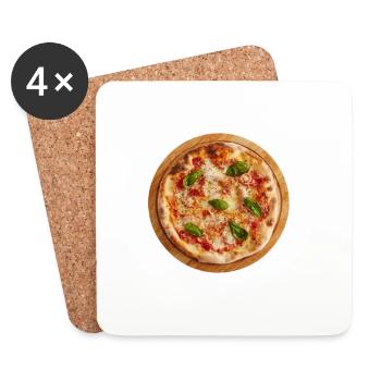 Delicious pizza - Coasters (set of 4) - white - Front