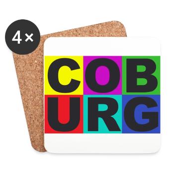 COBURG colorful - Coasters (set of 4) - white - Front