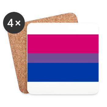 bisexual flag - Untersetzer (4er-Set) - Weiß - Vorne