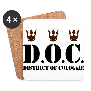 D.O.C. - District of Cologne - Untersetzer (4er-Set) - Weiß - Vorne