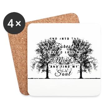 Tree Forest Tree of Life Gift Spiritual Trees - Coasters (set of 4) - white - Front