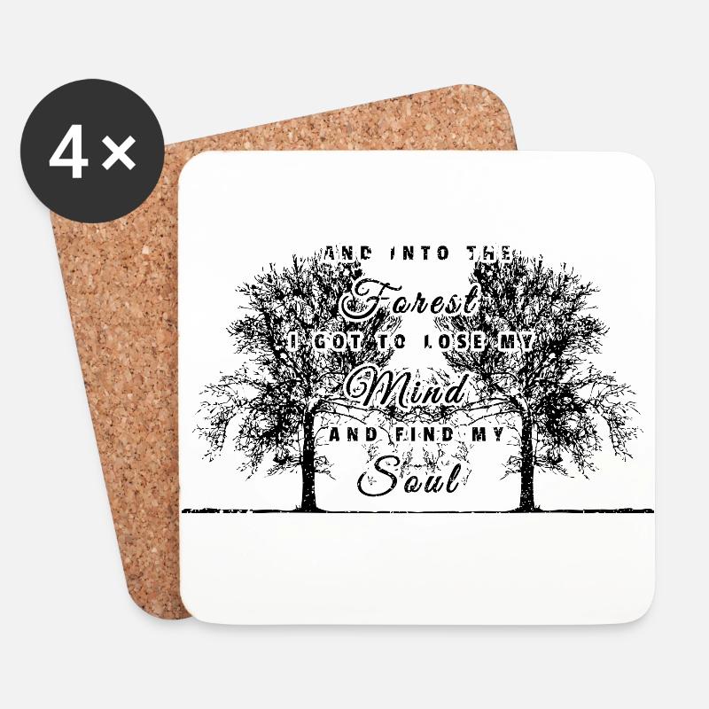 Baum Wald Lebensbaum Geschenk Spiritual Bäume - Untersetzer (4er-Set) - Weiß