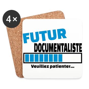 futur documentaliste - Dessous de verre (lot de 4) - blanc - Devant