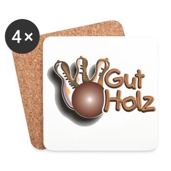 Kegeln - Gut Holz - Untersetzer (4er-Set) - Weiß - Vorne