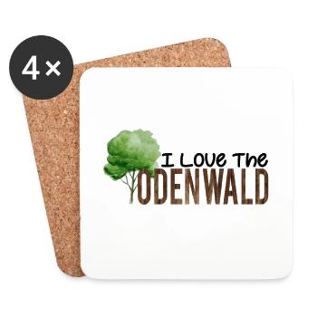 I Love The Odenwald - Untersetzer (4er-Set) - Weiß - Vorne