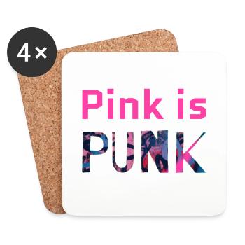 Pink is Punk - Coasters (set of 4) - white - Front