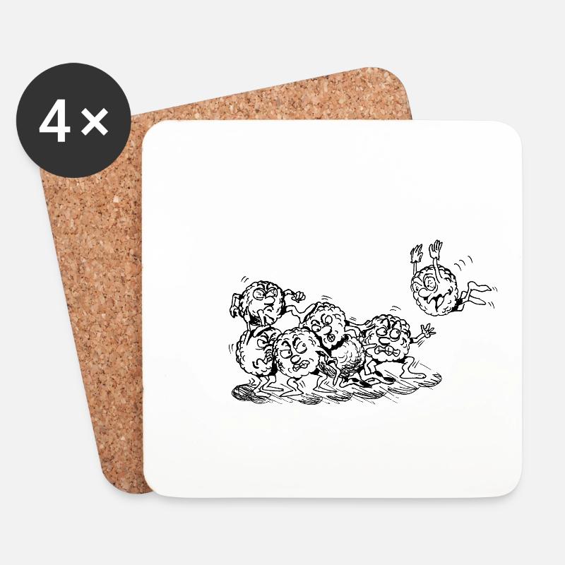 Quarrelsome cells 1 - Coasters (set of 4) - white