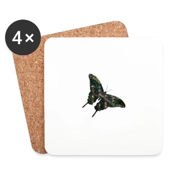 Schmetterling Wald - Untersetzer (4er-Set) - Weiß - Vorne
