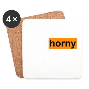 How horny is that then? How cool? P.hub-Style - Coasters (set of 4) - white - Front