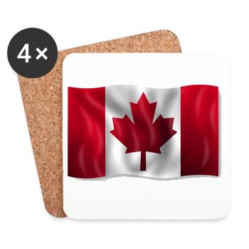 Canada Canada flag cool stylish - Coasters (set of 4) - white - Front