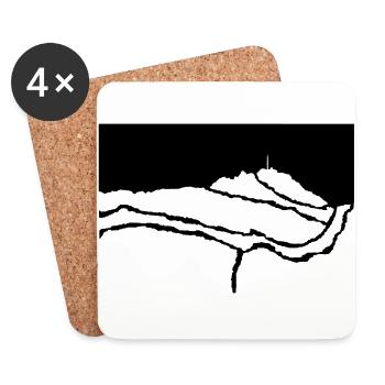 Mount Säntis Gift T-shirt Gift idea - Coasters (set of 4) - white - Front