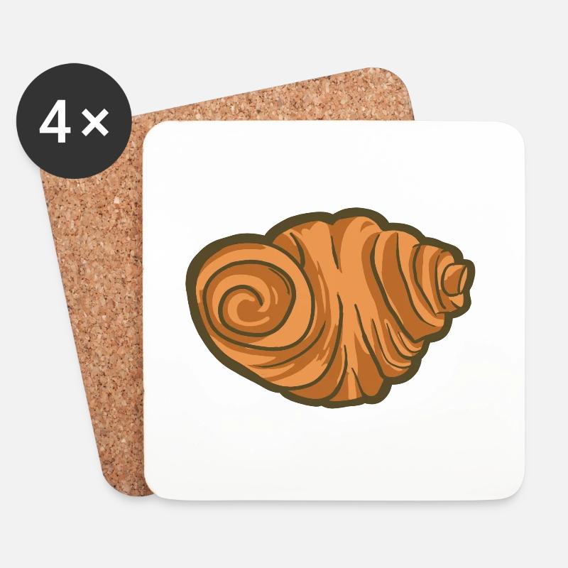 Fanzbrötchen - Untersetzer (4er-Set) - Weiß