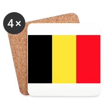 Belgium, Belgium flag, Belgium flag, world champion - Coasters (set of 4) - white - Front