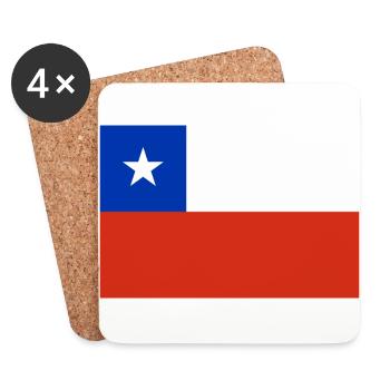 chile - Coasters (set of 4) - white - Front