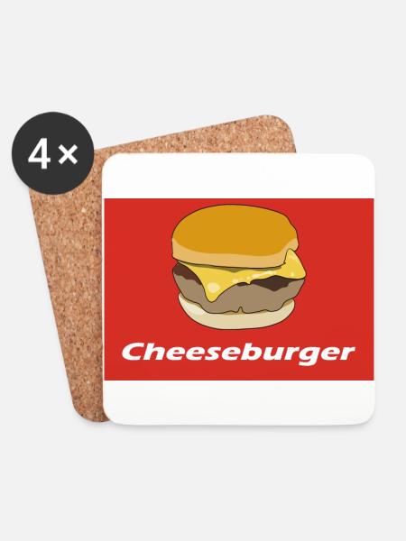 cheeseburger - Coasters (set of 4) - white