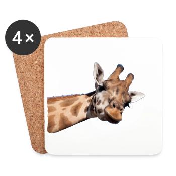 giraffe - Coasters (set of 4) - white - Front