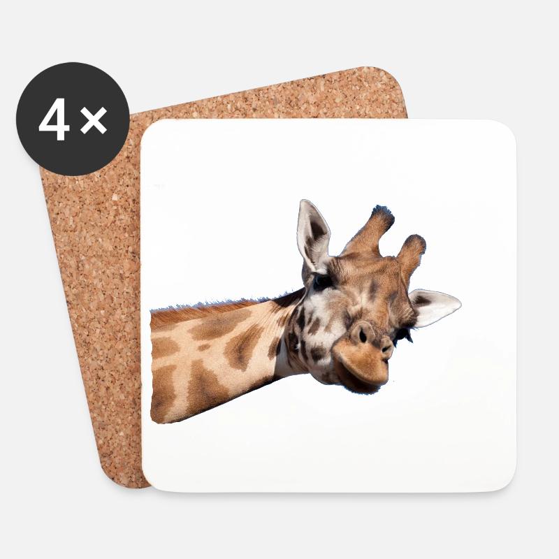 Giraffe - Untersetzer (4er-Set) - Weiß