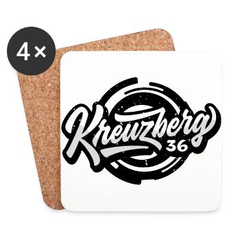 Kreuzberg X-Mountain Kreuzberg 36 Fan Shirt Berlin - Coasters (set of 4) - white - Front