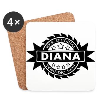 DIANA star original 1c - Coasters (set of 4) - white - Front