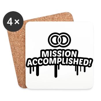Mission marriage 1 c. completed successfully - Coasters (set of 4) - white - Front