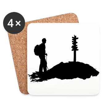 Hiking, Hiker - Coasters (set of 4) - white - Front