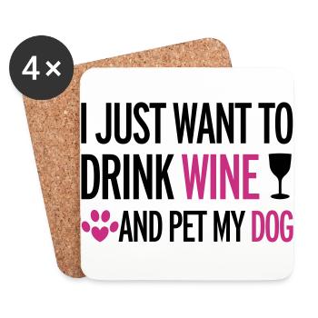 Wine - Coasters (set of 4) - white - Front