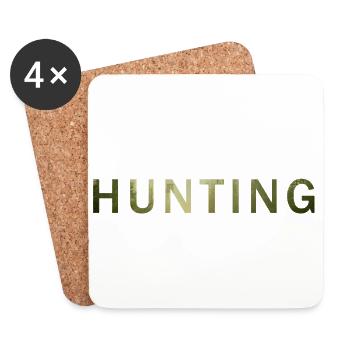 Hunting, jagd - Untersetzer (4er-Set) - Weiß - Vorne