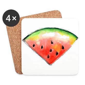 watermelon - Coasters (set of 4) - white - Front