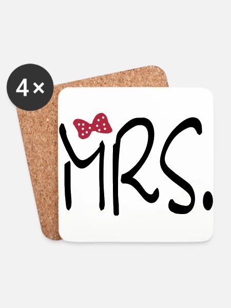 mrs - Untersetzer (4er-Set) - Weiß