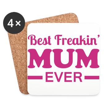 Mum - Coasters (set of 4) - white - Front