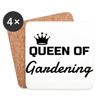 Garden - Gardener - Gardening - Green - Nature - Untersetzer (4er-Set) - Weiß - Vorne