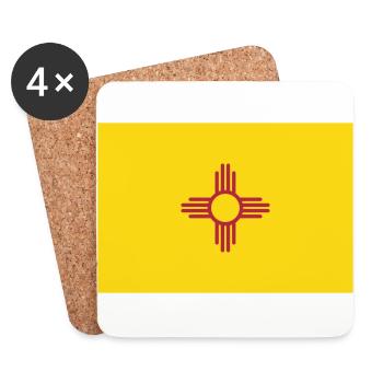 Flag New Mexico - Coasters (set of 4) - white - Front