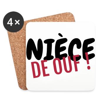 Nichte / Neffe / Onkel / Tante - Untersetzer (4er-Set) - Weiß - Vorne