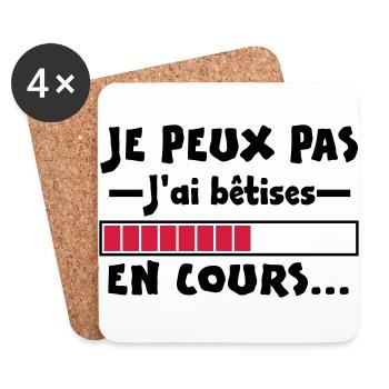 BE TISES EN COURS - Dessous de verre (lot de 4) - blanc - Devant