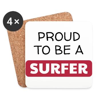 Surfen / Surfer / Surf / Surfing / Strand - Untersetzer (4er-Set) - Weiß - Vorne