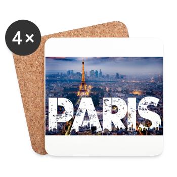 Paris Eiffelturm - Untersetzer (4er-Set) - Weiß - Vorne