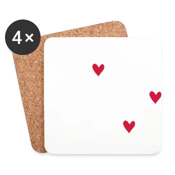 tagesmutter - Untersetzer (4er-Set) - Weiß - Vorne