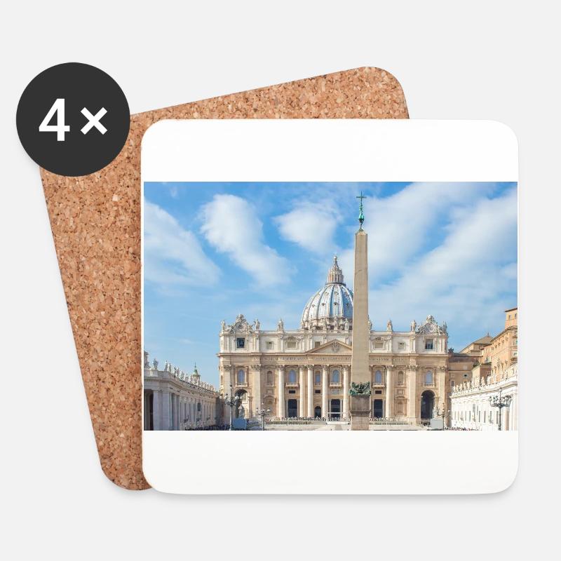 St. Peter's Square Rome Italy - Untersetzer (4er-Set) - Weiß
