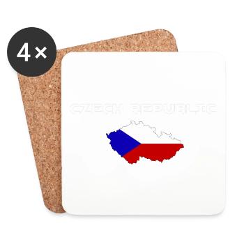 Czech Republic - Coasters (set of 4) - white - Front