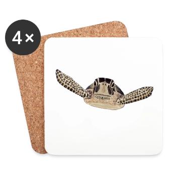 tortue 2 - Dessous de verre (lot de 4) - blanc - Devant