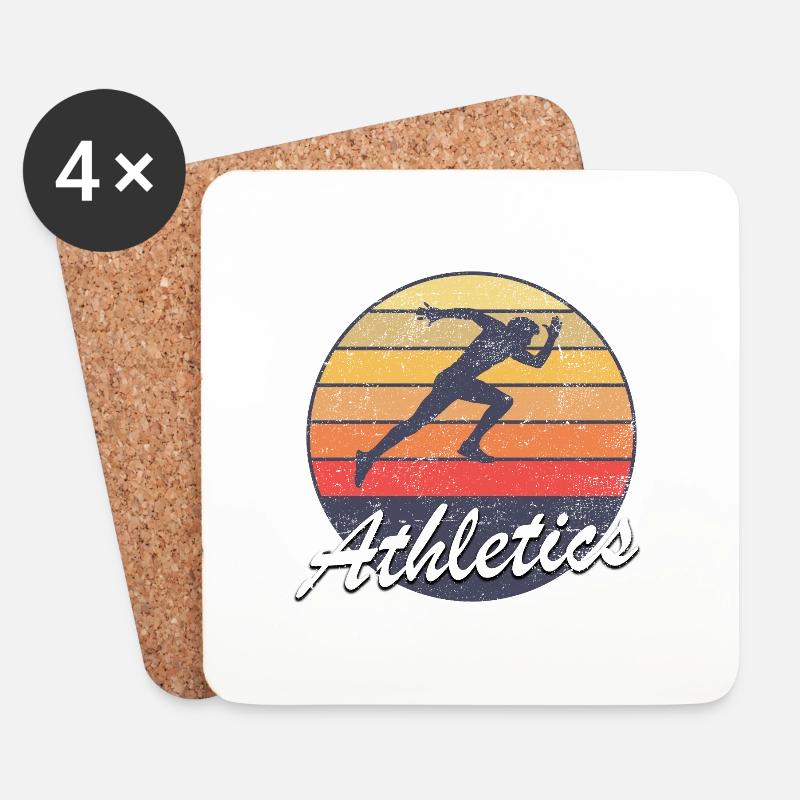 Sunset Athletics Track and field at sunset - Untersetzer (4er-Set) - Weiß