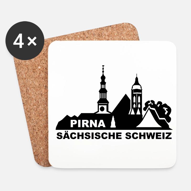 Pirna - Untersetzer (4er-Set) - Weiß