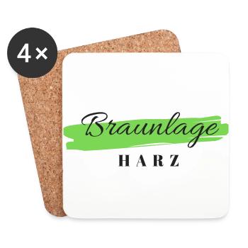 Braunlage im Harz - Untersetzer (4er-Set) - Weiß - Vorne