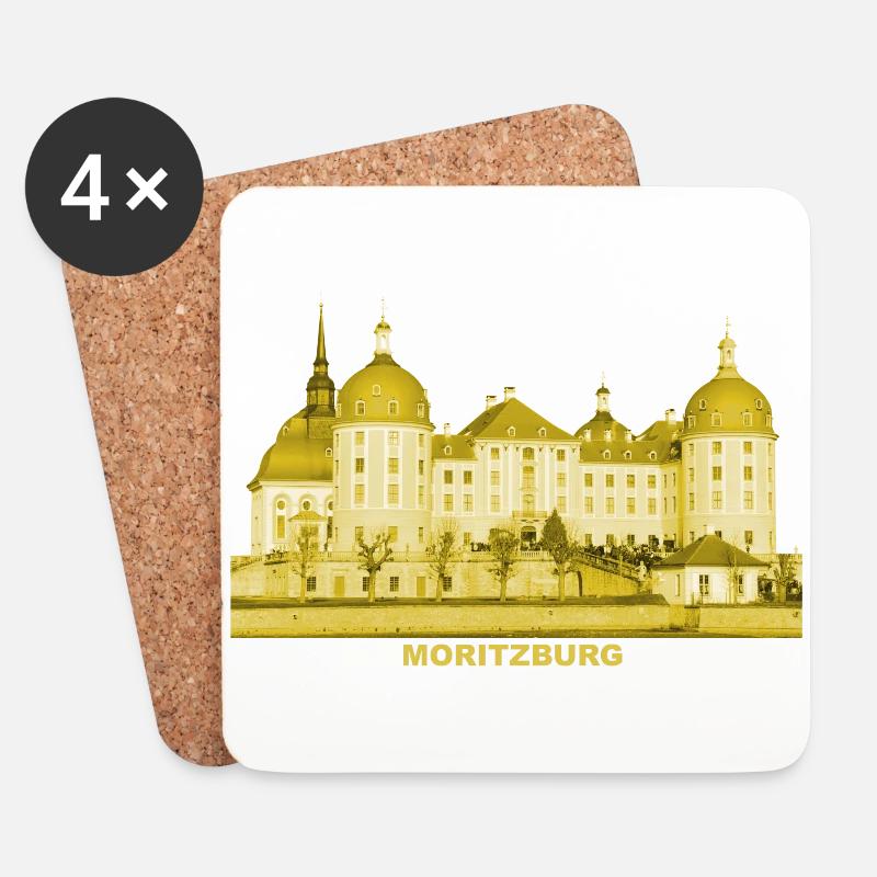 Moritzburg Dresden Sachsen Jagdschloss König Augus - Untersetzer (4er-Set) - Weiß