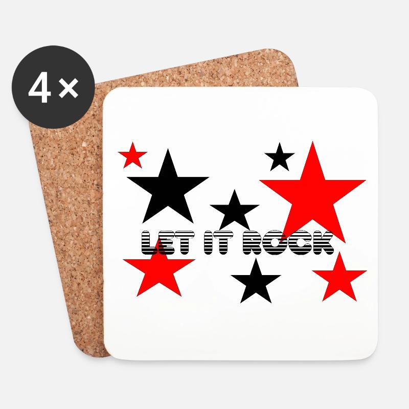 Let it Rock - Untersetzer (4er-Set) - Weiß